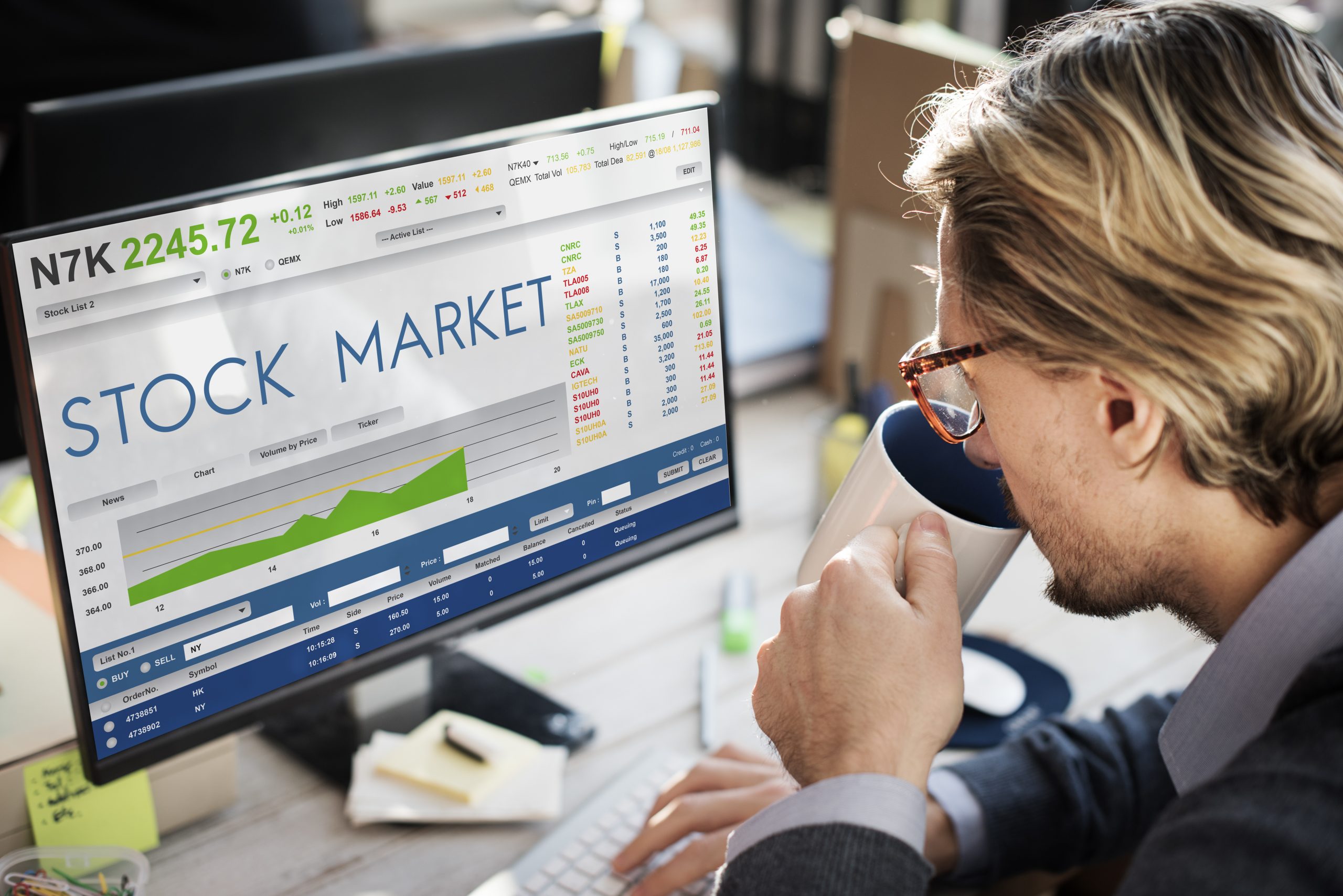 Bom dia Mercado Stock Exchange Trading Forex Finance Graphic Concept