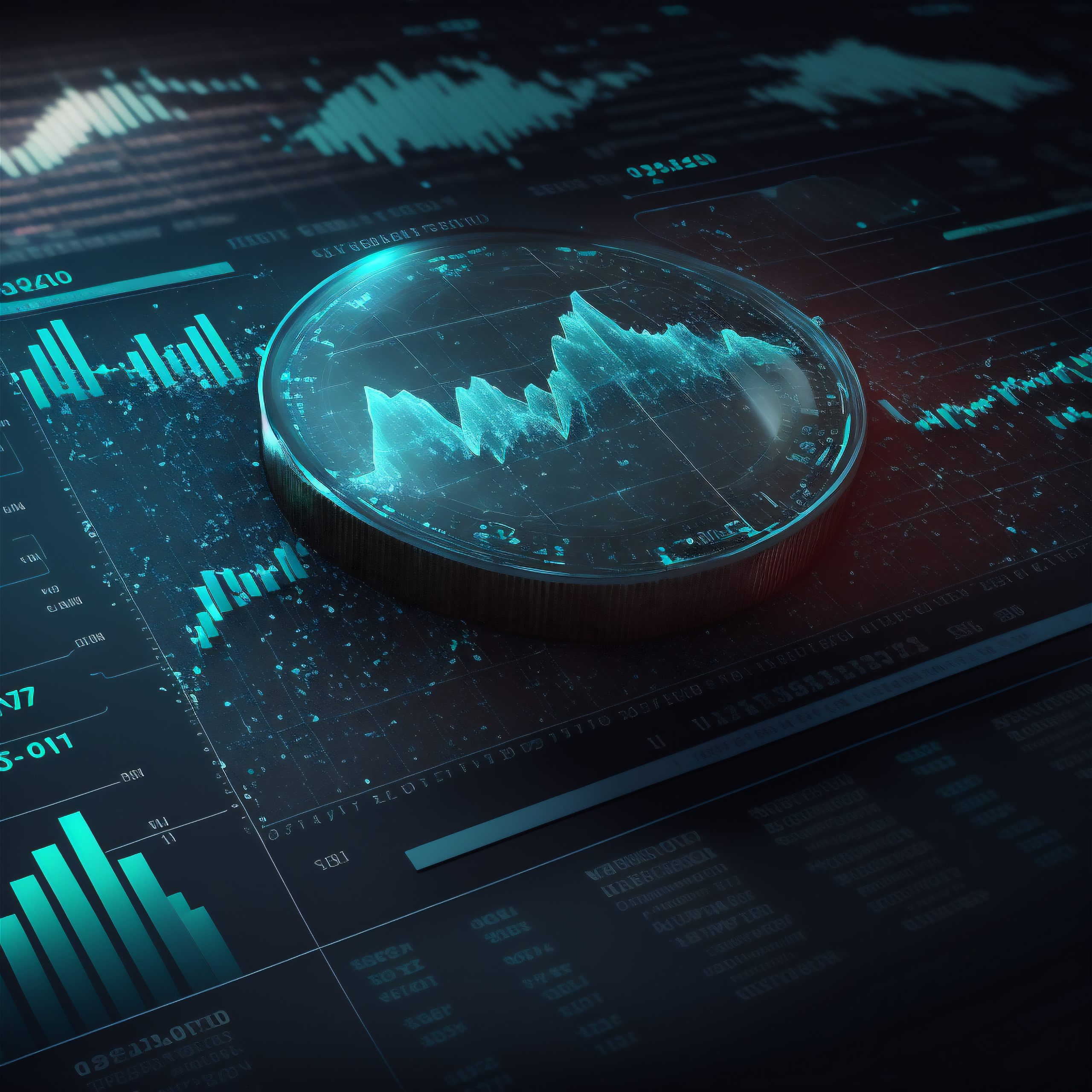 Futuristic finance digital market graph user interface with diagram. Technology hud graphic concept